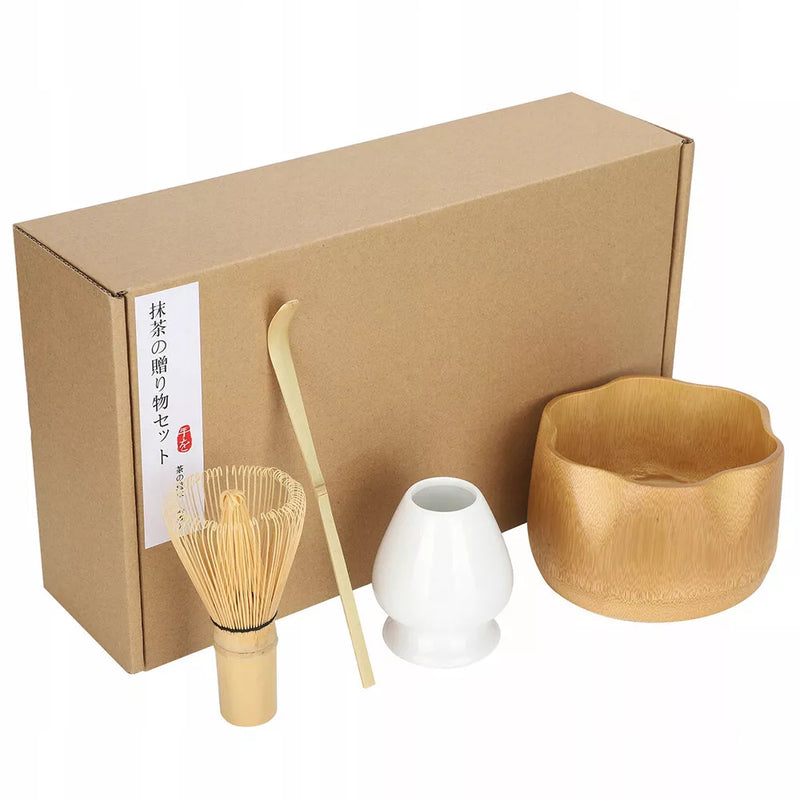 4 Piece Japanese Bamboo Matcha Set